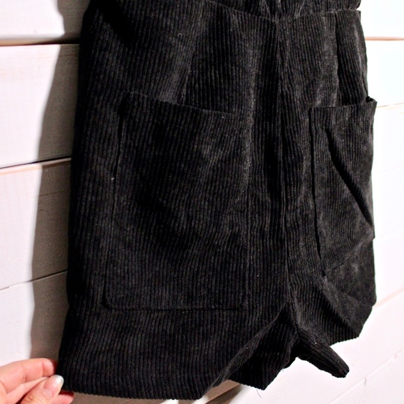 SOLD ZAFUL Dual Pockets Corduroy Pinafore Romper - Picture 2 of 13